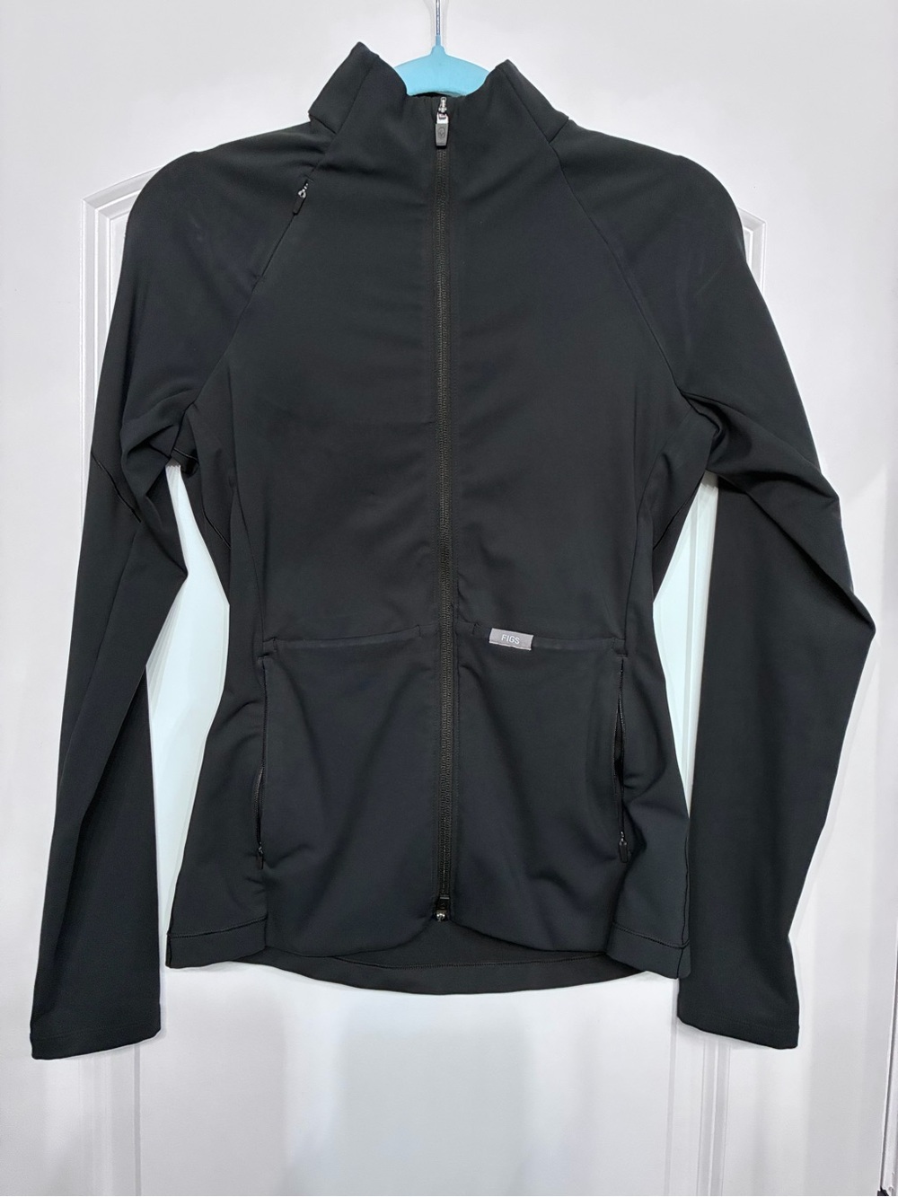 FIGS Technical Collection Black Full Zip Scrub Jacket Size Small